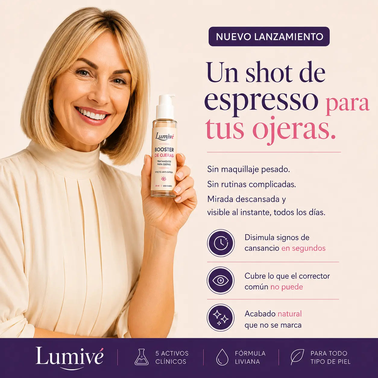 Lumivé | Booster de Ojeras — Tratamiento que actúa desde el Día 1